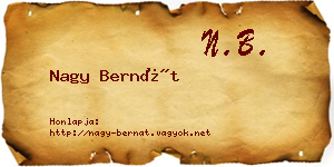 Nagy Bernát névjegykártya