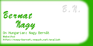 bernat nagy business card